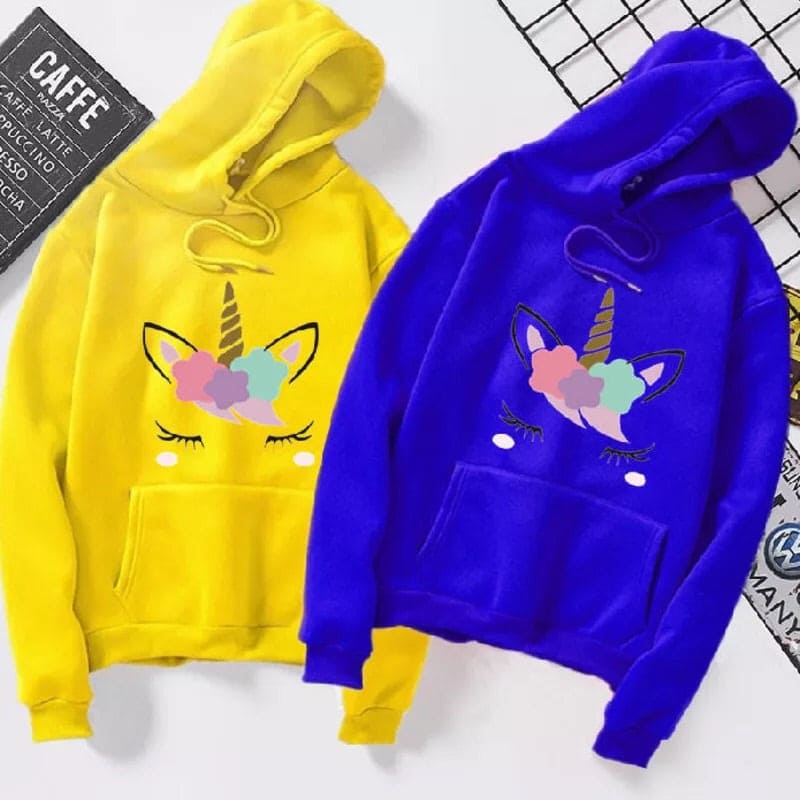 Unicorn face print hoodie Unicorn face print hoodie